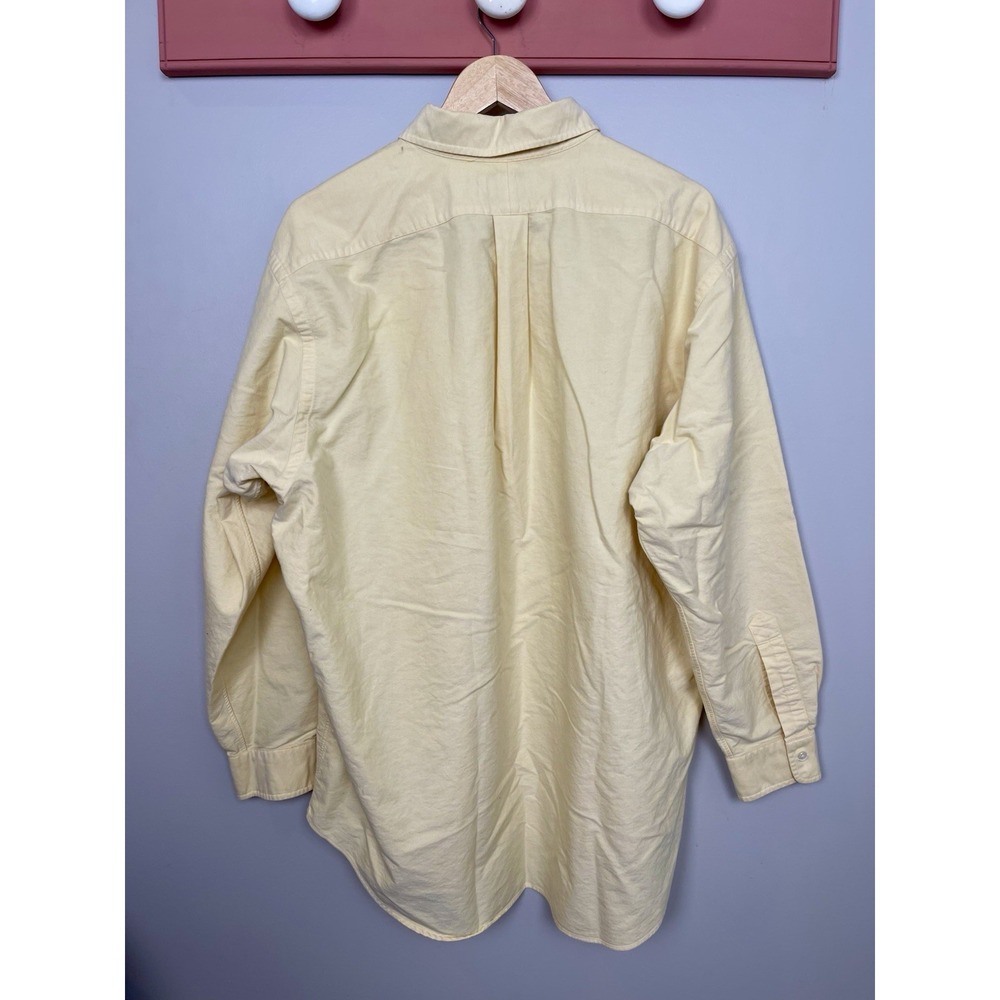 Vintage Ralph Lauren Shirt Men's 17.5 - 35 Yellow Yarmouth Button Down Oxford - Picture 5 of 5
